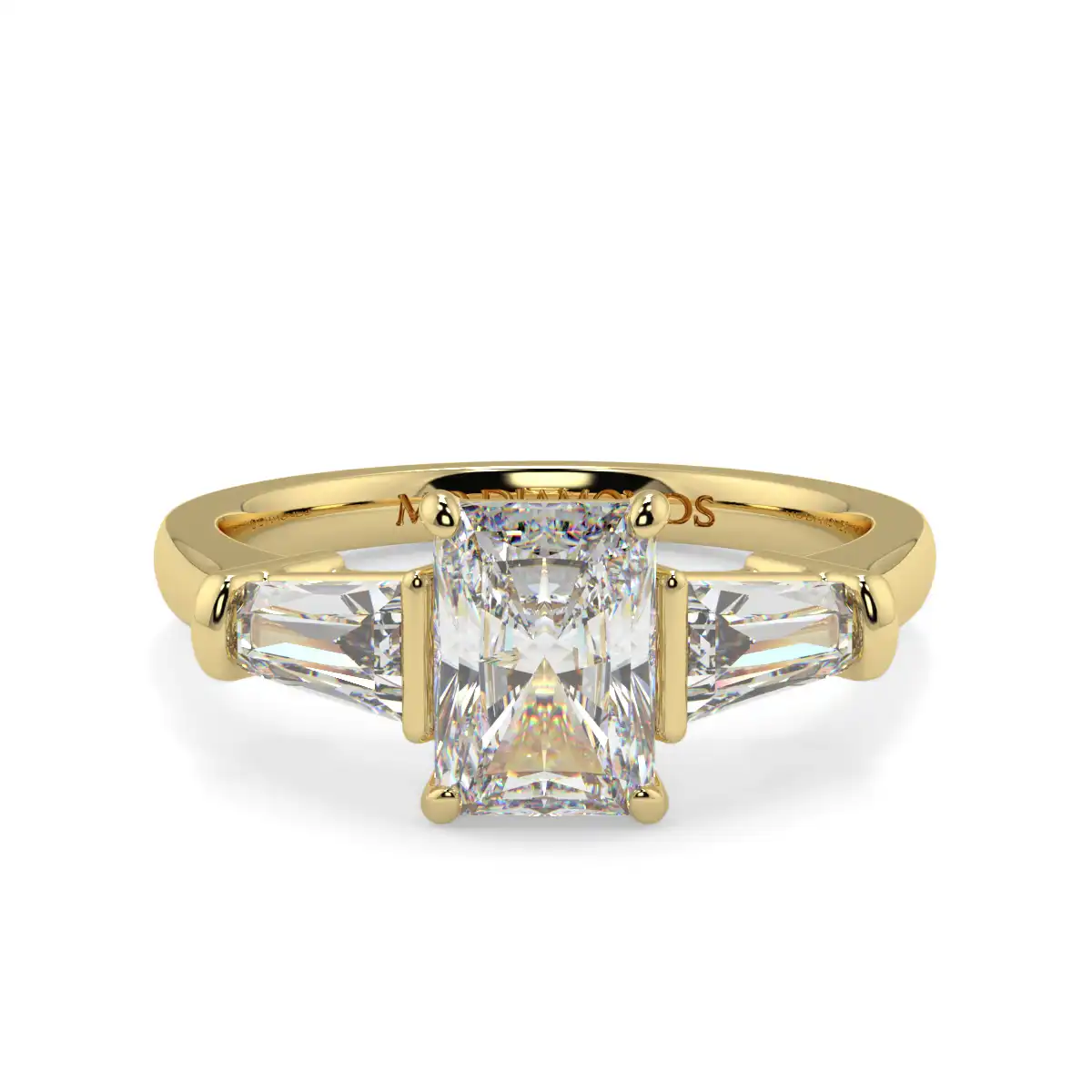 Radiant With Baguett Trilogy Ring