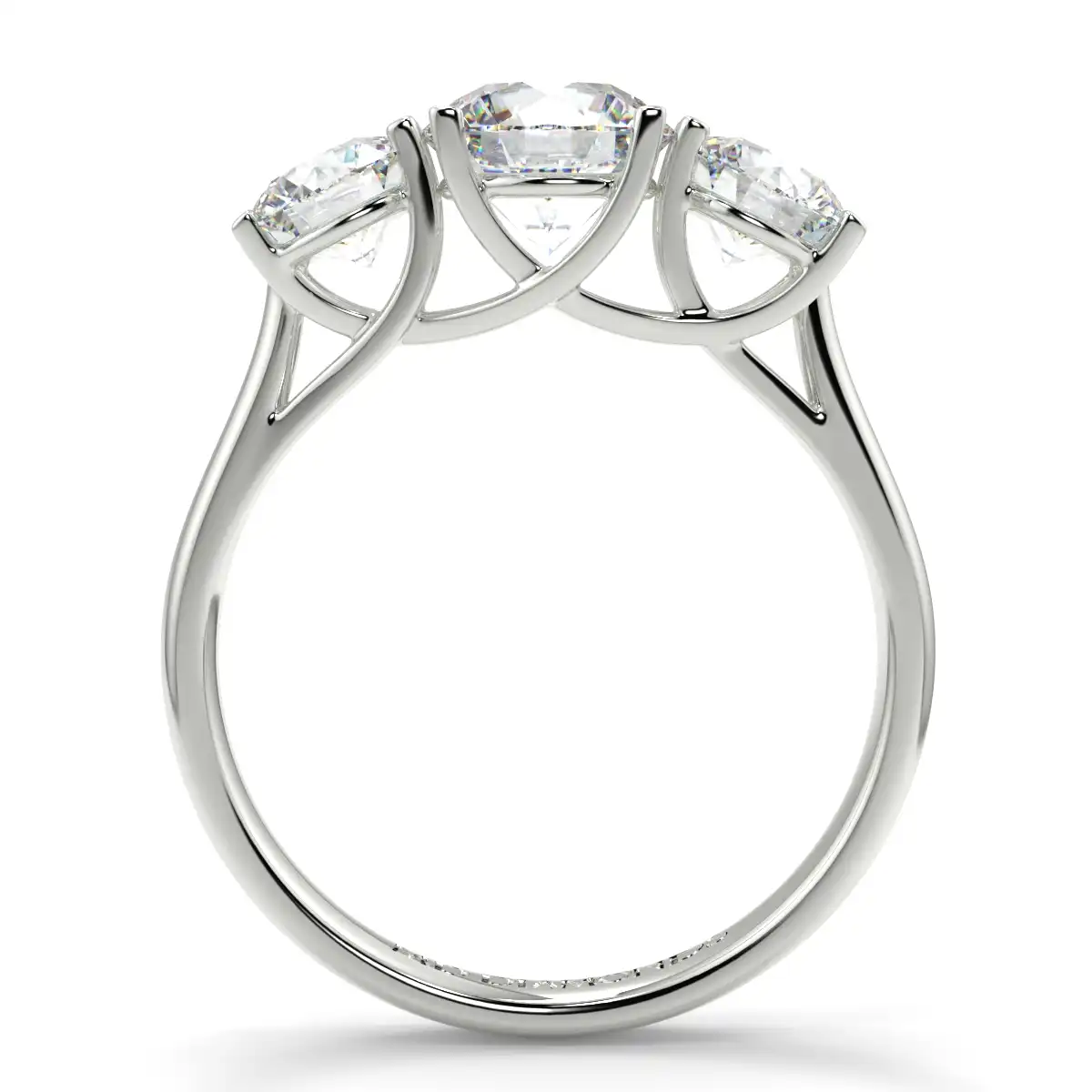 Round Lucida Trilogy Diamond Ring