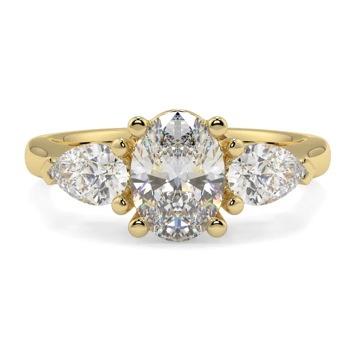 Oval With Pear Trilogy Ring