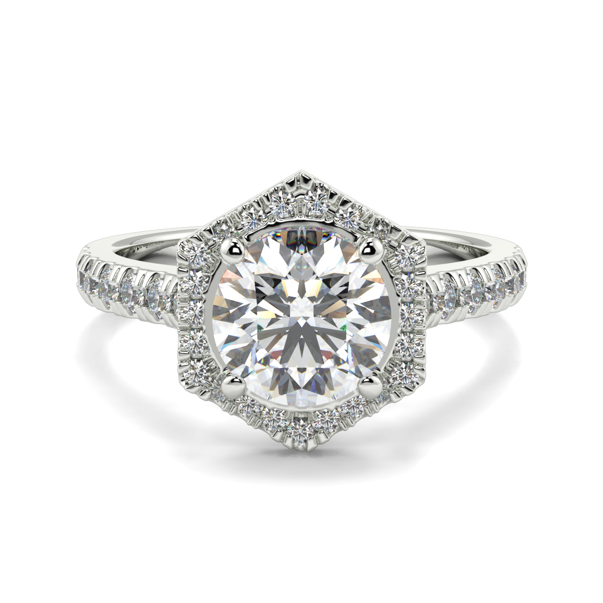 Halo Engagement Rings London, UK | Hidden Halo Diamond Rings for Women